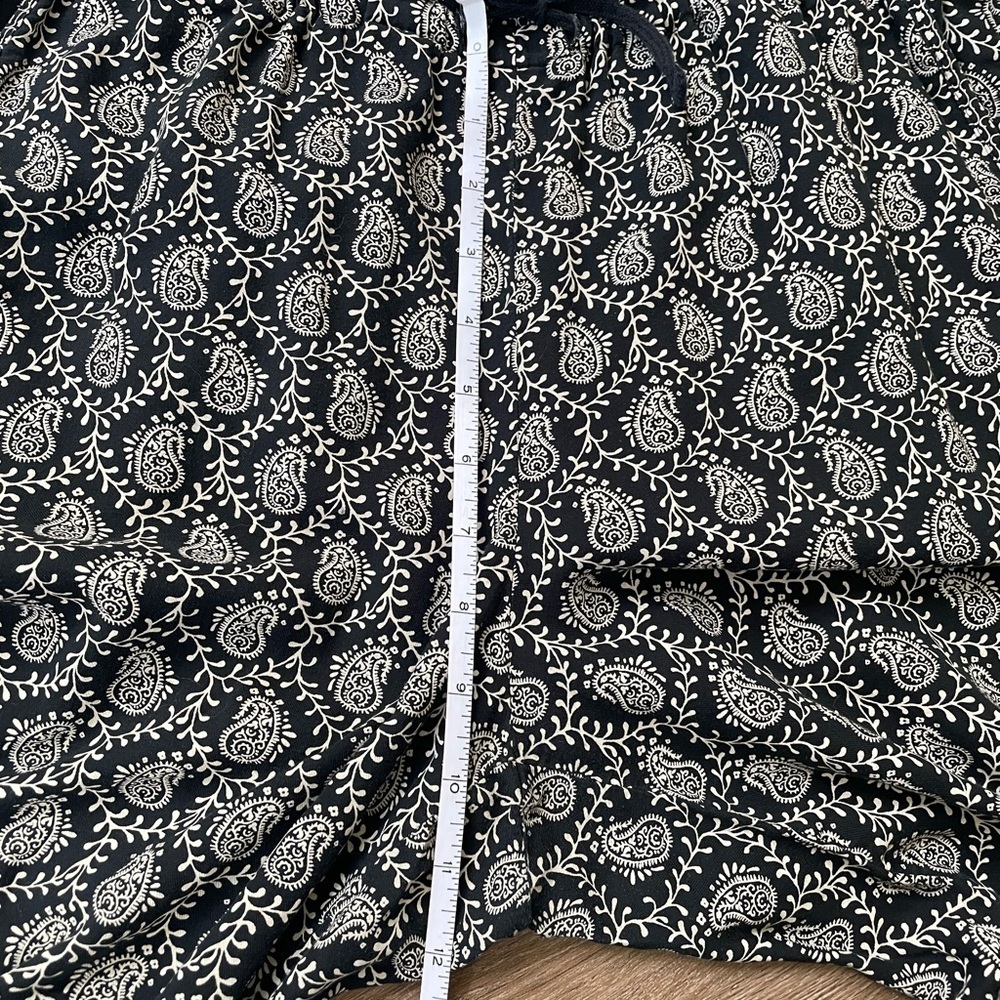 Lou & Grey Sleeveless Jumpsuit Black White Boho Festival Pockets ~ Size M - Picture 12 of 14